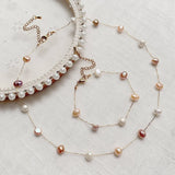 Mixed Purple Pink Baroque Pearl Choker Necklace for Women