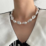 Irregular Pearls Necklace European American Style Personality Chain Of Clavicle