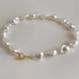 Irregular Pearls Necklace European American Style Personality Chain Of Clavicle