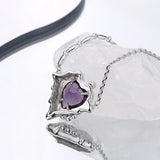 Heart Necklace 925 Sterling Silver with Zircon Pendant