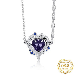Heart Necklace 925 Sterling Silver with Zircon Pendant