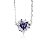 Heart Necklace 925 Sterling Silver with Zircon Pendant