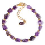 Irregular Quartzs Beaded Bracelets Natural Stone Braided Adjustable Bracelet