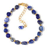 Irregular Quartzs Beaded Bracelets Natural Stone Braided Adjustable Bracelet