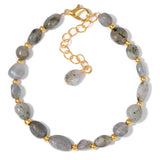 Irregular Quartzs Beaded Bracelets Natural Stone Braided Adjustable Bracelet