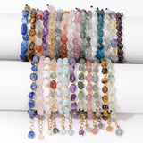 Irregular Quartzs Beaded Bracelets Natural Stone Braided Adjustable Bracelet