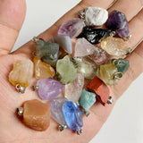 Irregular Raw Stone Agates Quartz Pendant for Jewelry Making DIY