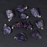 Irregular Raw Stone Agates Quartz Pendant for Jewelry Making DIY