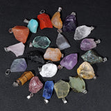 Irregular Raw Stone Agates Quartz Pendant for Jewelry Making DIY