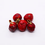 Red Coral and Sea Bamboo Pendants for DIY Jewelry Making