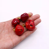 Red Coral and Sea Bamboo Pendants for DIY Jewelry Making