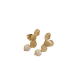 Metal Petal Pearl Pendant Earrings - European American Style Jewelry