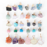 Irregular Rough Stone Pendant Natural Crystal Agates Pendants DIY Jewelry
