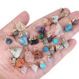 Irregular Rough Stone Pendant Natural Crystal Agates Pendants DIY Jewelry