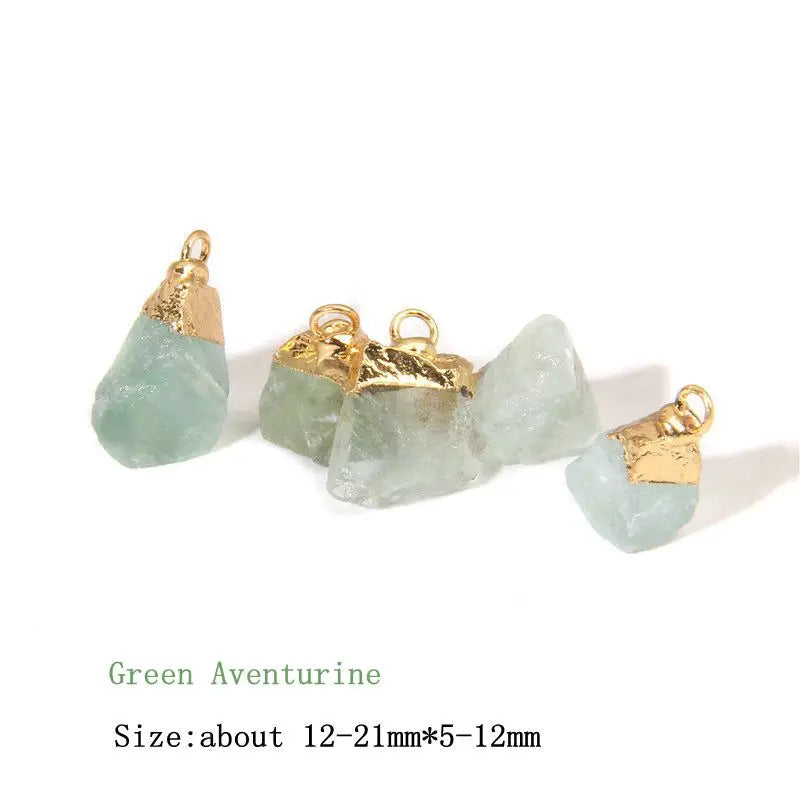 Irregular Rough Stone Pendant Natural Crystal Agates Pendants DIY Jewelry