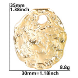 Irregular Round Charm Stainless Steel Charms For Jewelry Making