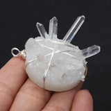 Irregular Natural Crystal Quartz Pendant Jewelry Making