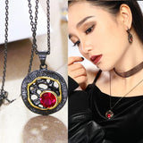 Irregular Red Stone Pendant Necklace for Women