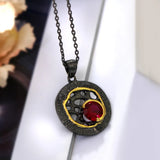 Irregular Red Stone Pendant Necklace for Women