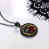 Irregular Red Stone Pendant Necklace for Women