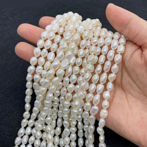 Irregular Shape AA Natural Freshwater Pearl Straight Hole Loose Pearl Beads
