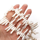 Irregular Shape Freshwater Pearl Beads Toothpick Shape Baroque Pearl