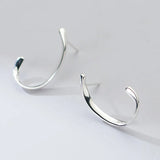 Sterling Silver Irregular Stud Earrings for Women