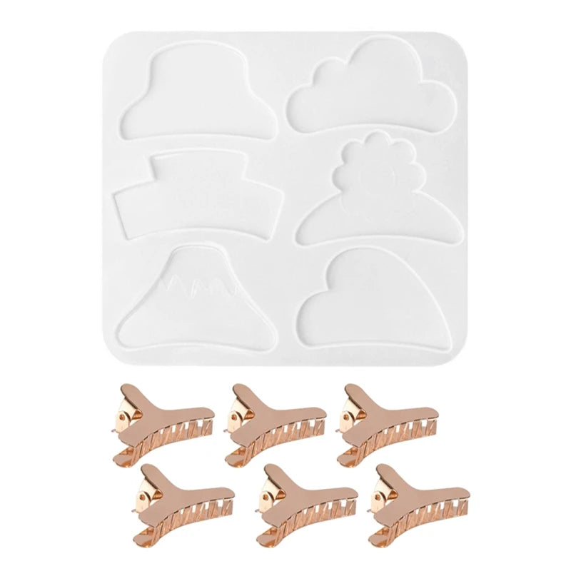 Shark Hair Clip Resin Mold DIY Crafts Jewelry Tools