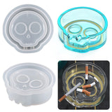 Skull Ashtray Box Silicone Mold for Epoxy Resin Casting DIY Craft
