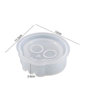 Irregular Skull Ashtray Silicone Mold for DIY Epoxy Resin