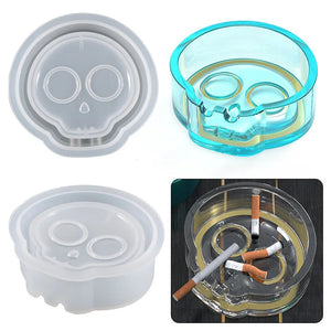 Irregular Skull Ashtray Silicone Mold for DIY Epoxy Resin