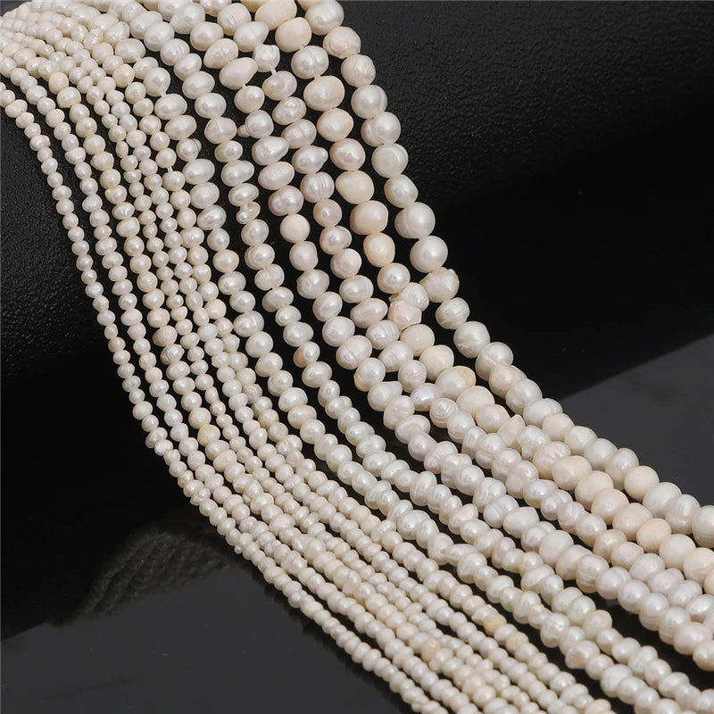 Round White Freshwater Pearl Beads, 8mm, DIY Jewelry Supplies