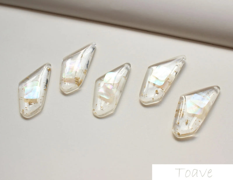 Special Shape Foil Shell Resin Ear Studs