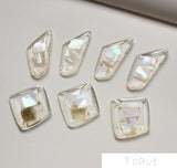 Special Shape Foil Shell Resin Ear Studs