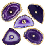 Irregular Stained Agate Slice Drawer Cabinet Pulls Knobs