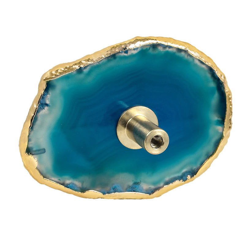 Irregular Stained Agate Slice Drawer Cabinet Pulls Knobs