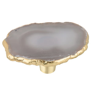 Stained Agate Slices Drawer Cabinet Pulls Knobs Door Brass Handle