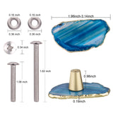 Stained Agate Slices Drawer Cabinet Pulls Knobs Door Brass Handle