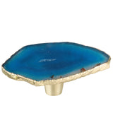 Stained Agate Slices Drawer Cabinet Pulls Knobs Door Brass Handle