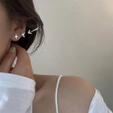 Irregular Star 925 Silver Sterling Earrings Star Stud Earrings For Women