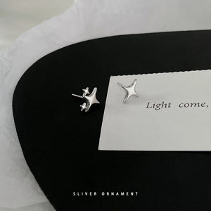 Irregular Star 925 Silver Sterling Earrings Star Stud Earrings For Women