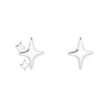 Irregular Star 925 Silver Sterling Earrings Star Stud Earrings For Women