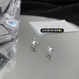 Irregular Star 925 Silver Sterling Earrings Star Stud Earrings For Women
