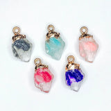 Stone Resin Metal Eardrop Pendant Charms DIY Jewelry