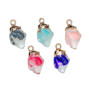 Stone Resin Metal Eardrop Pendant Charms DIY Jewelry