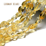 Natural Citrine Yellow Crystal Stone Beads 5-8mm 15''