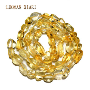 Natural Citrine Yellow Crystal Stone Beads 5-8mm 15''