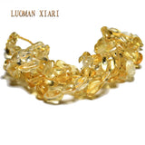 Natural Citrine Yellow Crystal Stone Beads 5-8mm 15''