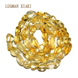 Natural Citrine Yellow Crystal Stone Beads 5-8mm 15''
