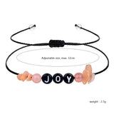Irregular Sunstones Joy Bracelet with Card Yoga Meditation Crystal Bangle